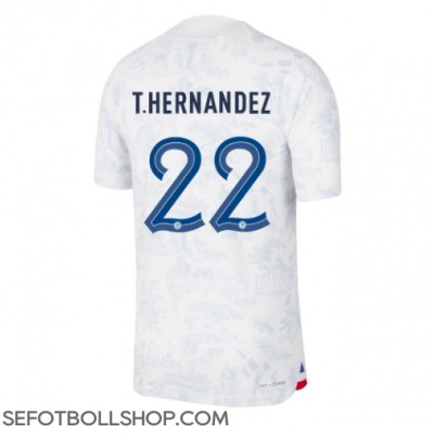 Billiga Frankrike Theo Hernandez #22 Borta fotbollskläder VM 2022 Kortärmad